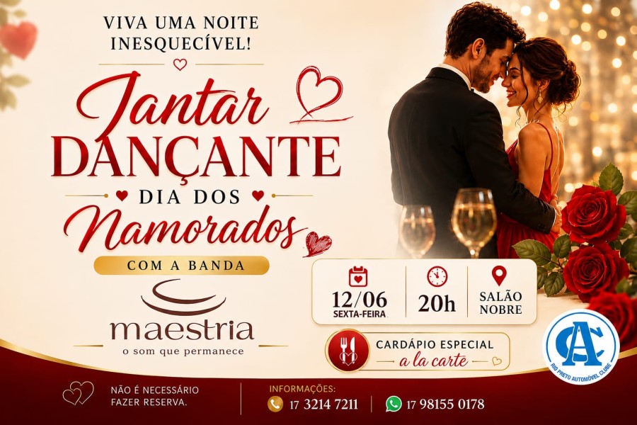 Jantar Dançante Dia dos Namorados