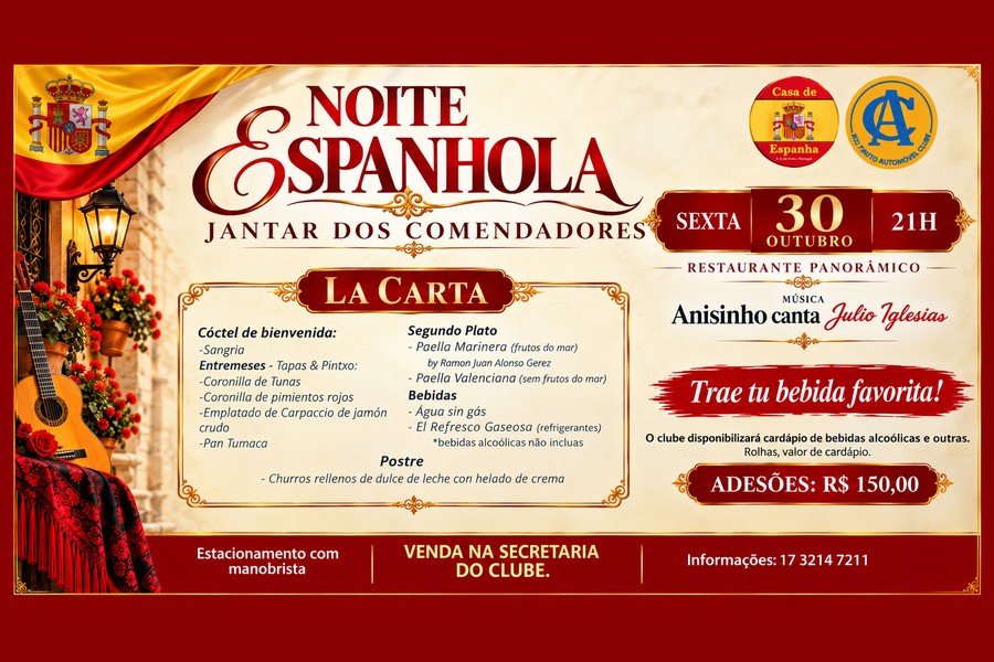 NOITE ESPANHOLA - CASA DE ESPANHA